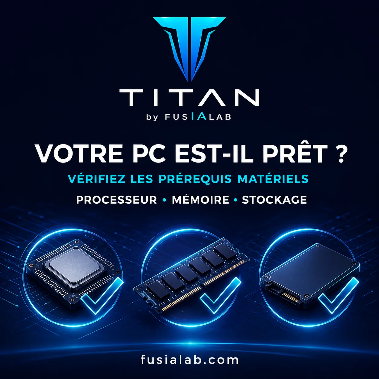 Vérifier les prérequis du PC avant l’installation